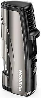 HORRAu 3 Jet Flame Torch Lighter Gas Butane Refillable, Sold without Gas