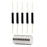 WOWOONE 5pcs Plastic Reed Switch Reed Contact Normally Open (N/O) Magnetic Induction Switch (2.5mm×14mm) with...