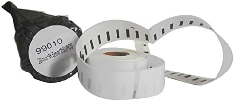 IDIK 2 Rolls Compatible for DYMO LW 99010 Black on White Label roll (3-1/2