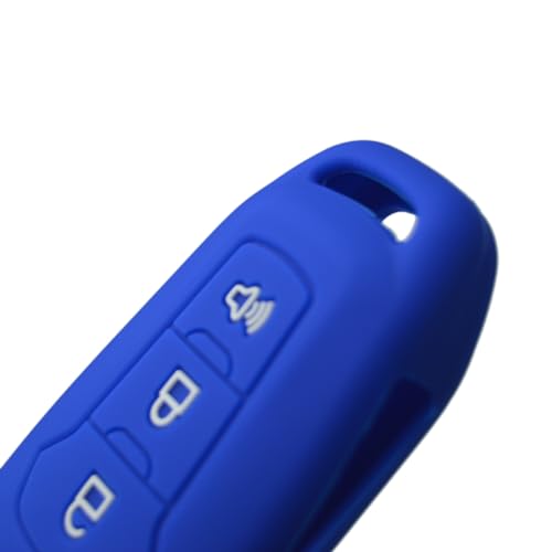 Image of Silicone Key Fob Cover Remote Protector for Ford F150 F250 F350 F450 F550 Raptor Ranger Transit Fusion Bronco EcoSport Escape Explorer Expedition Lightning Maverick XLT (Flip Key)