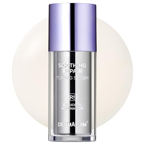 DERMAFIRM Bakuchiol Retinol Serum for Glass Skin with Niacinamide & Peptides | Daily Korean Skin Care for Sensitive Skin | Soothing Repair Toning Serum R4 for Glass Skin