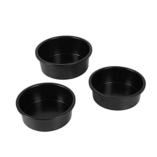 Kznifmk Mini Paquete de 3 Moldes para Pasteles Molde Redondo Antiadherente con Fondo ExtraíBle para Hornear Pasteles Quiche de Queso y Postre 6 Pulgadas
