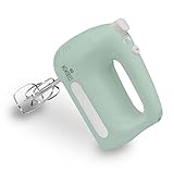 IQ Smart Handrührgerät Küche - 400W Elektrischer Handmixer mit Schneebesen und Knethaken aus Edelstahl - 6 Geschwindigkeitsstufen und Turbotaste - Ergonomischer Hand Mixer mit Auswurftaste - Grün