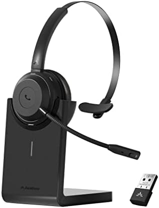 Avantree Alto Solo - Bluetooth 5.1 Wireless Headset with USB Adapter & Noise Cancelling Microphone, Support Phone & PC Simutaneously, Mute Switch, Busy Light, Wired Use for Computer Laptop
