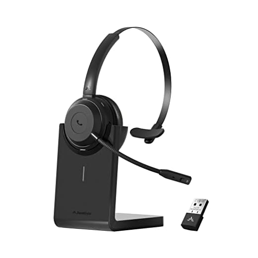 Avantree Alto Solo - Bluetooth 5.1 Wireless Headset with USB Adapter & Noise Cancelling Microphone, Support Phone & PC Simutaneously, Mute Switch, Busy Light, Wired Use for Computer Laptop
