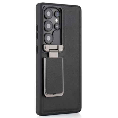Coque Samsung S26 Ultra noire ultra-fine avec support de protection et étui caméra