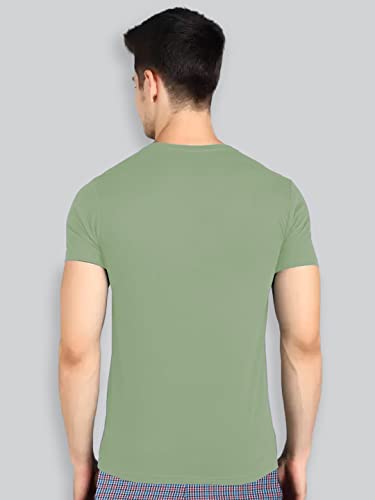 Image of Lux Nitro Men's Solid Modern Fit Round Neck T-Shirt Spray