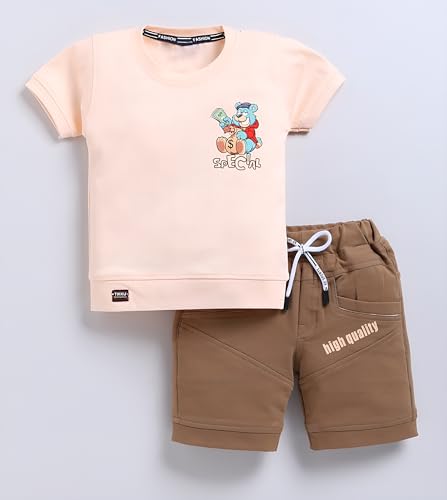 Image of Tonyport Boys Printed T-Shirt & Shorts