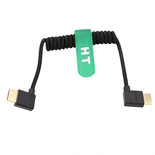 Image of HDMI 8K 4K120p Cable for ATOMOS Ninja V Monitor Sony A7Siii A7RV A7IV FX30 Canon C500 C300 Lumix S5II Camera FEELWORLD Blackmagic Right Left Angle Type A HDMI 2.1 Braided Coiled
