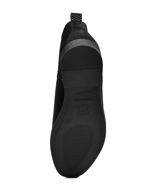 Image of TANN & TRAIL Men Premium Synthetic Chelsea Boots Elegant, Pointed Toe, Textured Finish, Cushioned Comfort, Versatile Formal & Casual Footwear