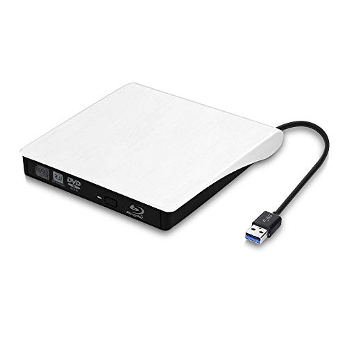 External Blu Ray Cd Drive Usb 3.0 3D Blu-Ray Dvd Player Portable Dvd Cd Burner/Writer/Reader Bd-Rom For Pc Computer Notebook (White) #TOP6
