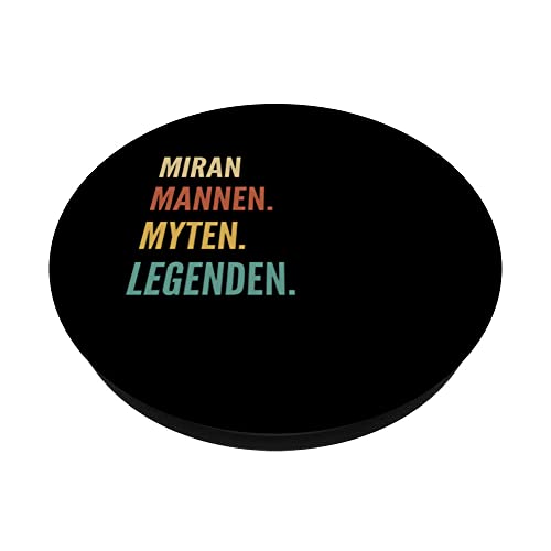 Funny Swedish First Name Design - Miran PopSockets Swappable PopGrip, Black - Image 2