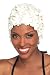 SYNC Original Swimwear Petal Swim Caps I Vintage Retro Flower Bathing Cap White