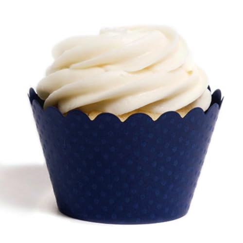 Dress My Cupcake Standard Navy Blue Cupcake Wrappers, Set of 100