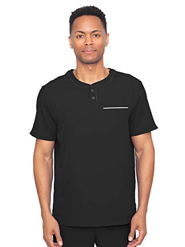 healing hands 2350 Men's Shawn Scrub Top Black 3XL
