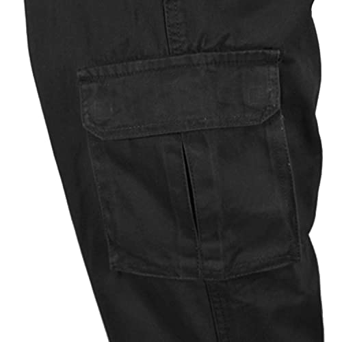 Full Blue Big & Tall Men's Cargo Pants 100% Cotton 48 X 34 Black #562A2