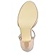 Brinley Co Womens Cut Out Round Toe T-Strap Two-Tone Matte Mary Jane Pumps Nude, 7 Wide Width US
