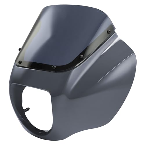 Image of Front Headlight Quarter Fairing Windshield Fit For Harley Softail Low Rider FXLR S FXLRS 2018-2025 Street Bob FXBB FXBBS 2018-2025 Softail Standard FXST 2020-2024 Gunship Gray