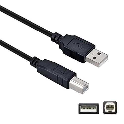 Image of 10Feet USB-A to USB-B 2.0 Cable Cord for Focusrite Scarlett Solo 18i8 2i4 2i2 6i6 MK2 Audio Interface, Printer or External Hard Drive & More Black