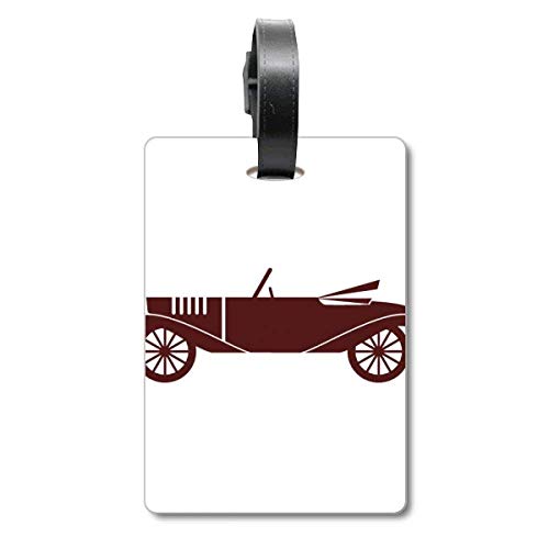 Étiquette valise Cars marron pour identification de bagage de voyage