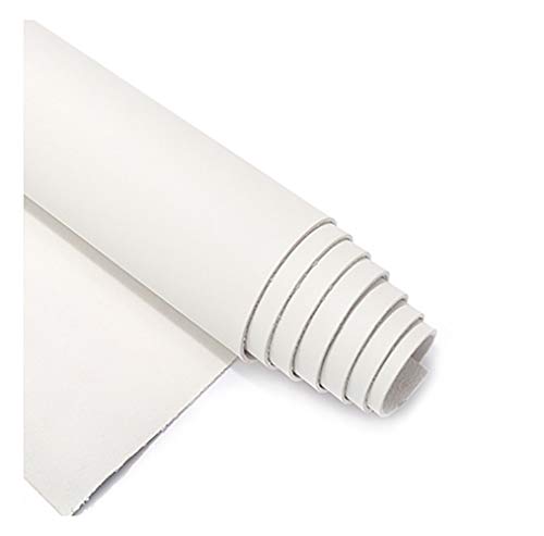 Simili cuir d'ameublement blanc grainé 1,38x0,5m pour tissu vinyle
