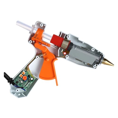 Pistola per colla a caldo pistola per colla a caldo 7 mm stick di colla industriale mini pistole termo gluegun strumento per temperatura di calore (colore: bianco-03 80 W)
