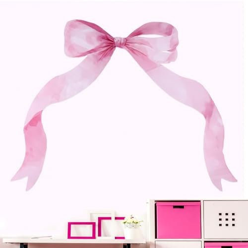 Vinilo decorativo lazo rosa grande 26x33 pulg miniatura 1