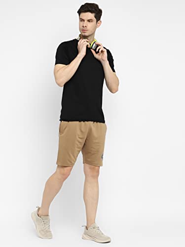 Image of Alan Jones Clothing Men's Casual Bermuda Shorts | French Terry | Placement Print | Regular Fit | Side Pockets | Drawstring Waist | Lounge & Summer Wear
