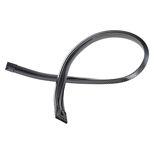 Auinland Auto Rear Spoiler 4.9 Ft (150Cm) Black Spoiler Lip Kit With Carbon Fiber Pattern Rubber Strip Bar Spoiler #TOP7