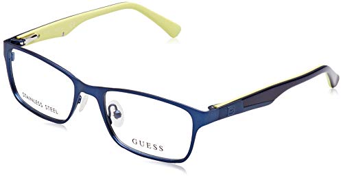 Image of Guess GU9173 Eyeglass Frames - Matte Blue Frame, 47 mm Lens Diameter GU917347091