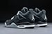 Jordan Mens Air 4 DH7138 006 Black Canvas - Size 8, Black/Light Steel Grey-white-f