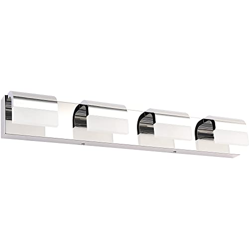 SOLFART® Dimmable LED Modern Vanity Lights 4 Lights for Bathroom Wall Light Fixture Over Mirror