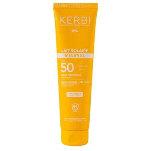 Lait solaire SPF50 - 150g - Sans parfum - Dès 6 mois KERBI