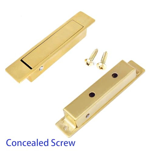 Dontay Juego de 2 Cerraduras para Puerta Corredera con Manija y Llave, Tirador Empotrado para Puertas Correderas de 1 3/8” a 2 3/16” de Grosor miniatura 7