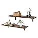 HIFIT 2er Set Wandregal Schweberegal Regalbrett Wandboard Hängeregal für Wohnzimmer Badezimmer Küche Industrie-Design Holz 65x20x12.5cm