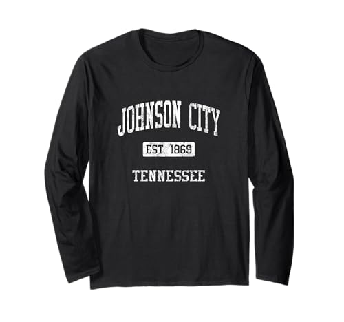 Johnson City TN J04 Vintage Athletic Sports Design Long Sleeve T-Shirt