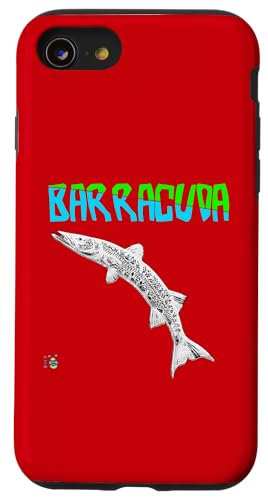 Funny Barracuda Fish �^�[�R�C�Y/�O���[�� �X�}�z�P�[�X iPhone SE (2020) / 7 / 8 �p