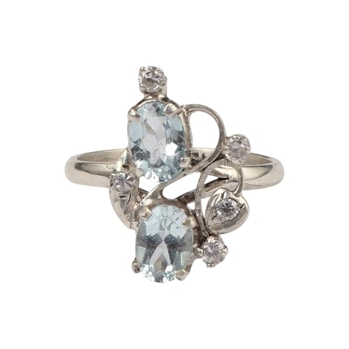 Bague en topaze bleue et zircon JAE pour sublimer vos tenues au quotidien