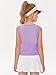 Haloumoning Girls Athletic Tank Tops Kids Sleeveless Crop Tops Mesh Back Workout Cute Sports Shirts 5-14 Years Lilac
