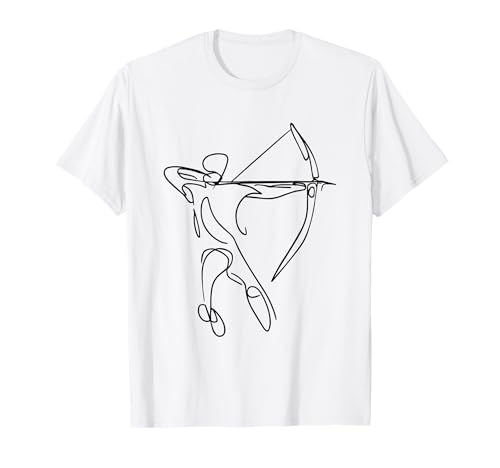 Bogenschießen Skizze Bogenjäger Bogenschieß Trainer T-Shirt