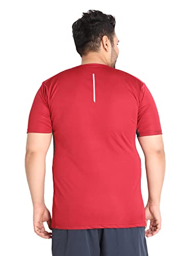 Image of CHKOKKO Men's Polyester Regular Fit Solid Sports T-Shirt