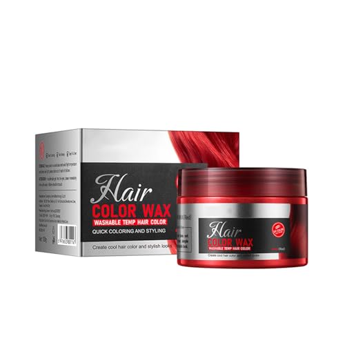 Mikabila 03 Cera de Color Para el Cabello,Cera pelo Natural Temporal,Cera Pelo DIY,Fórmula Planta Lavable Cera de Peinado Natural Mate,Cera Pelo Natural Aplicar Para Cosplay Party Halloween(Rosa)