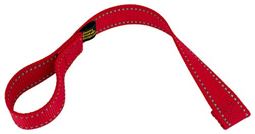 Country Brook Design - 1 Inch Winch Hook Pull Strap with Reflective Nylon - Red