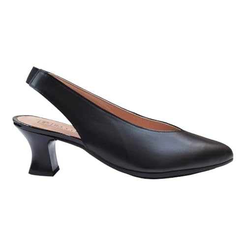 PITILLOS - Zapatos Destalonados de Piel para Mujer 11181 - Color Negro - Cuero para: Mujer Color: Negro Talla: 38