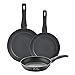 Pintinox Set 3 Padelle Energy, in Alluminio Forgiato, Adatto l'Induzione, Interno Antiaderente, Manico in bachelite Soft Touch, Diametro 20-24-28 cm