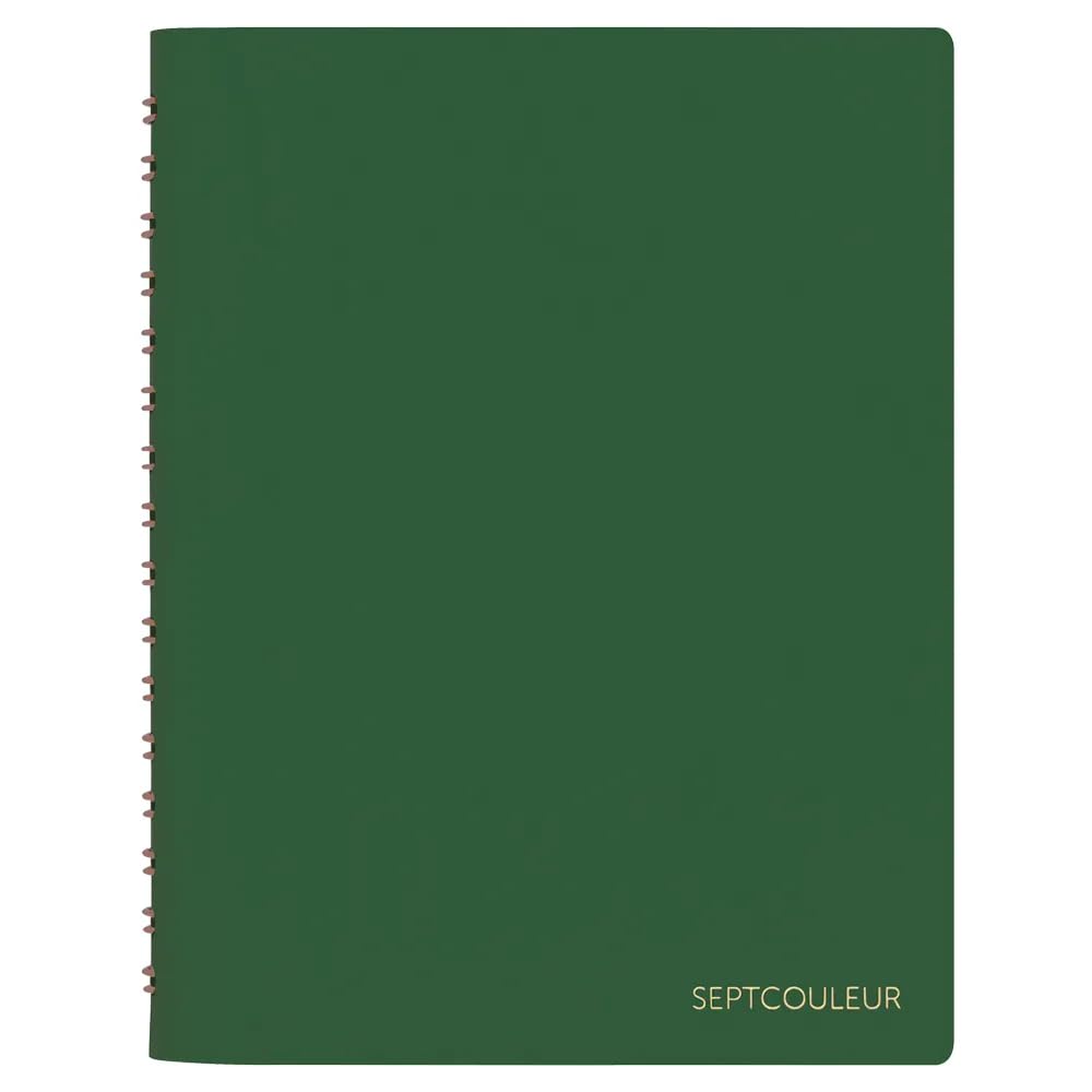 MarumanSeptcouleur Lab Notebook, 2024 Limited Color, 5.98 x 4.57 Inches (A6), 3mm square grid, 100 sheets, Forest Green (N769-24-03)