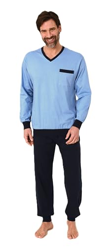 Pyjama long pour homme Normann à imprimé minimaliste et col en V