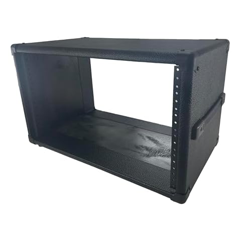 ProSpeakerparts PROCRAFT 6U 12"" Deep Rack Case in Black Tolex Wrap - Side Handle Black Hardware Cover