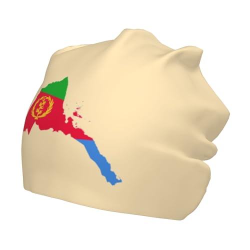 Eritrean Flag map Children Hip Hop Knitted Hat Kids Elastic Leisure Knit Cap Warm Sleep Beanies Black