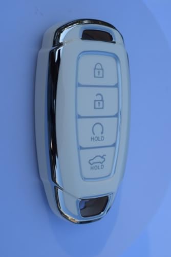Protection clé voiture TPU anti-rayures pour Hyundai Palisade et Elantra 4 boutons